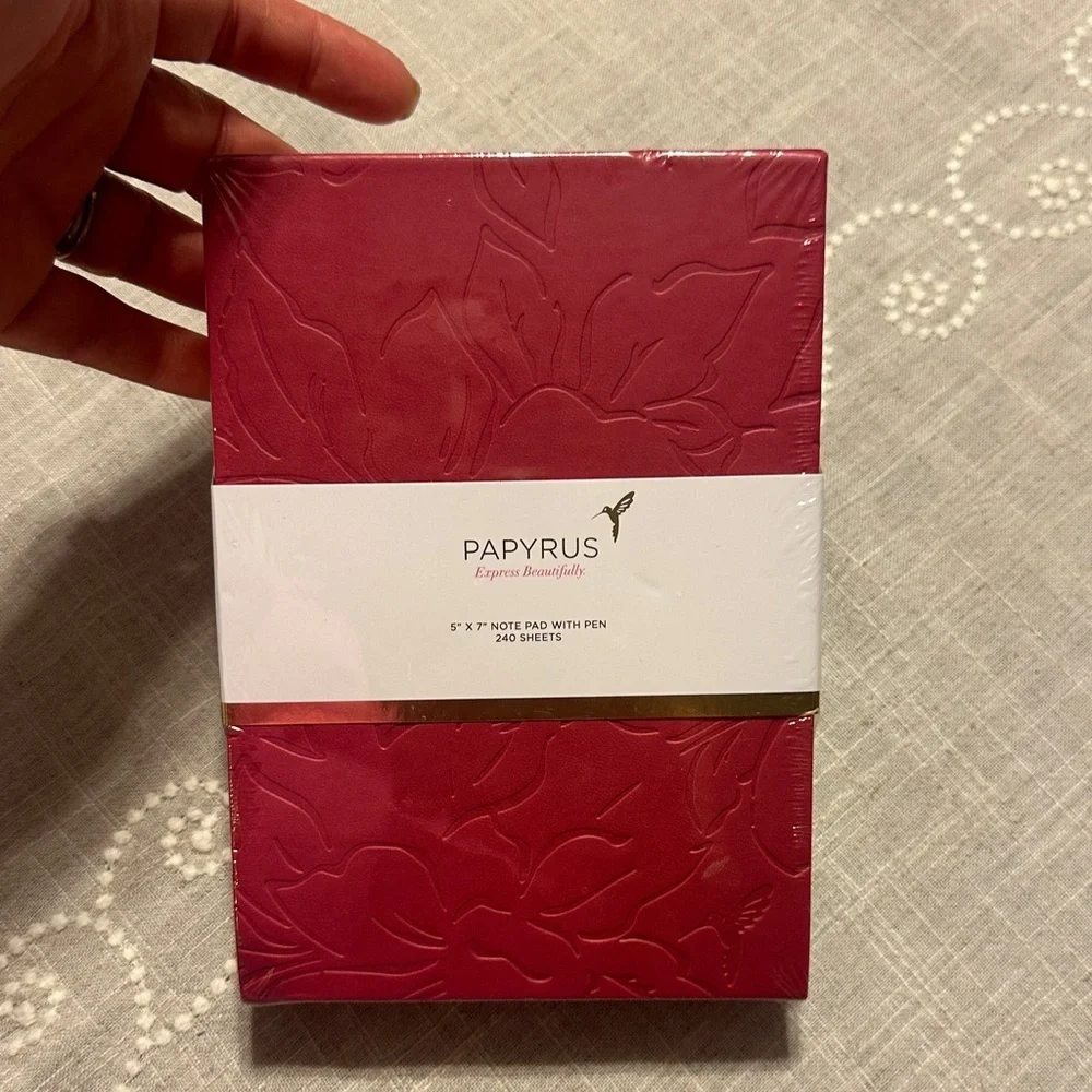 Papyrus 5” x 7” notepad with pen